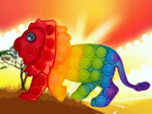 Wild Animals Pop It Jigsaw - browser game screenshot