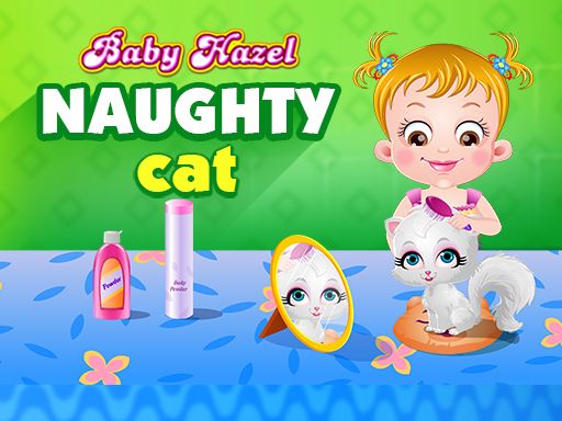 Baby Hazel Naughty Cat - browser game screenshot