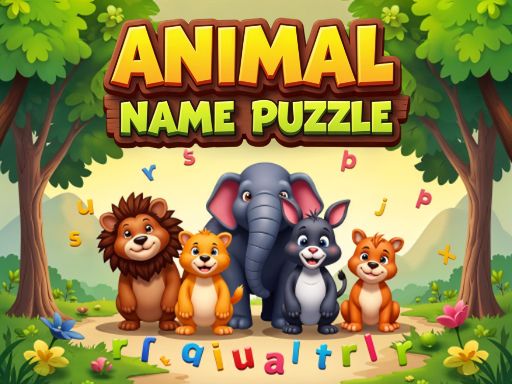Animal Name Puzzle - browser game screenshot