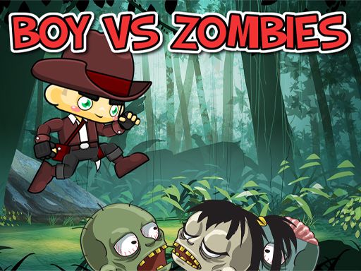 Boy vs Zombies - browser game screenshot