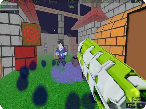 Zumbie Blocky Land 2022 - browser game screenshot
