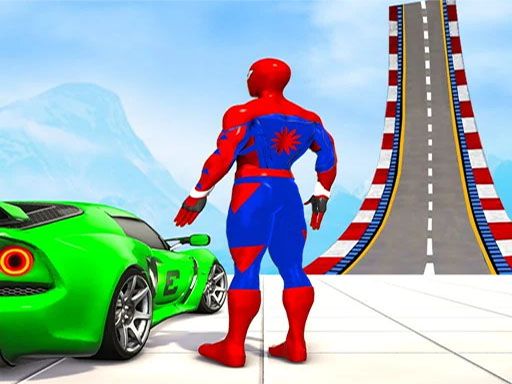ZigZag Car Spiderman Racer -3D - browser game screenshot