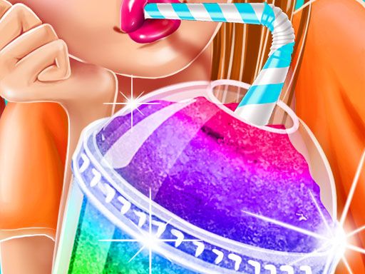 Ice Slushy Maker Rainbow Desserts - browser game screenshot