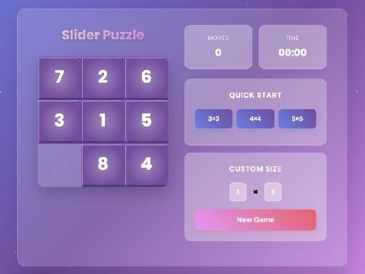 Sliding Number Puzzle &ndash; Classic Brain Teaser - browser game screenshot