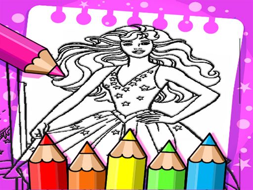 Barbie Coloring Book - browser game screenshot