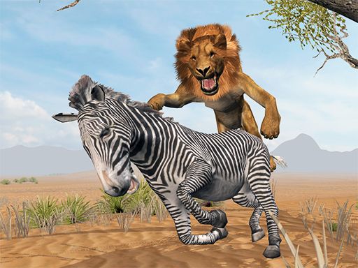Lion King Simulator: Wildlife Animal Hunting - browser game screenshot