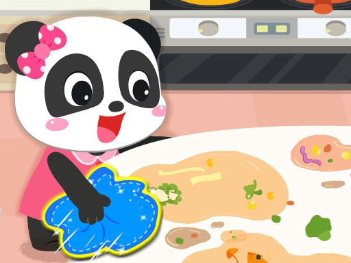 Baby Panda Cleanup - browser game screenshot