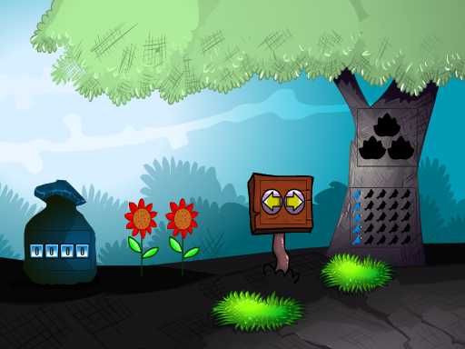 Blue Elephant Rescue - browser game screenshot