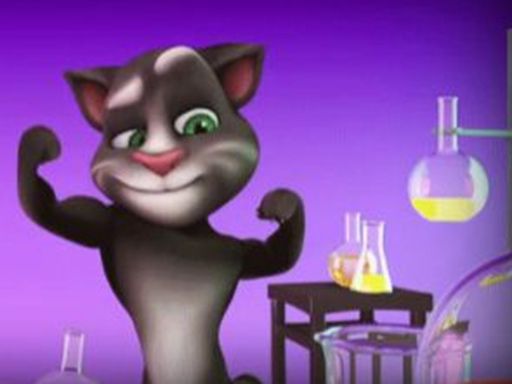 Talking Tom in Laboratory - browser game screenshot