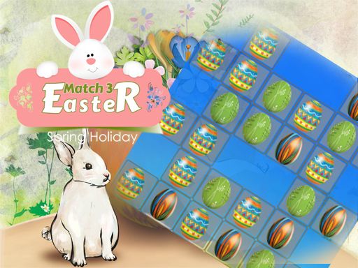 Easter Eggs Match 3 Deluxe - browser game screenshot