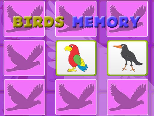 Kids Memory Game - Birds - browser game screenshot