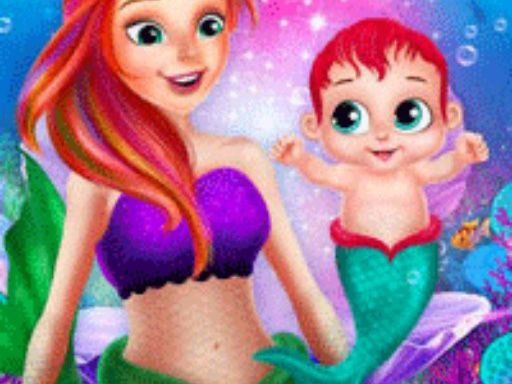 Mermaid Newborn Baby Care - browser game screenshot