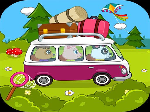 Kids camping - browser game screenshot