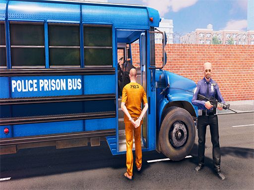US - Police Bus Parking - browser game screenshot
