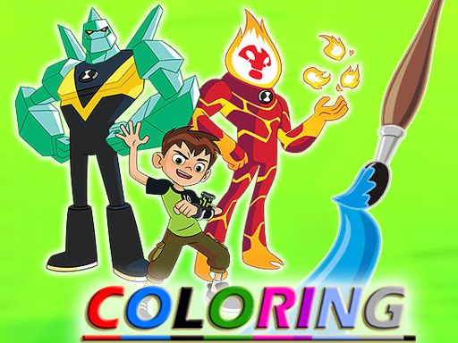 Ben 10 Coloring - browser game screenshot