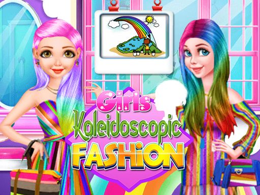 Girls Kaleidoscopic Fashion - browser game screenshot