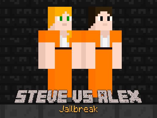 Steve vs Alex Jailbreak - browser game screenshot