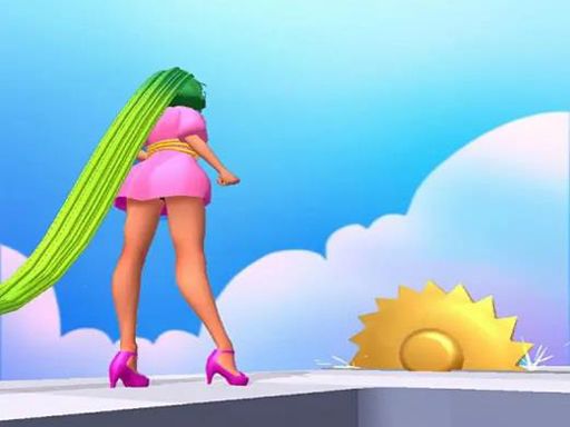 Keep Long Hair - browser game screenshot