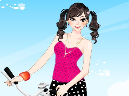 Bicycle Girl Dressup - browser game screenshot