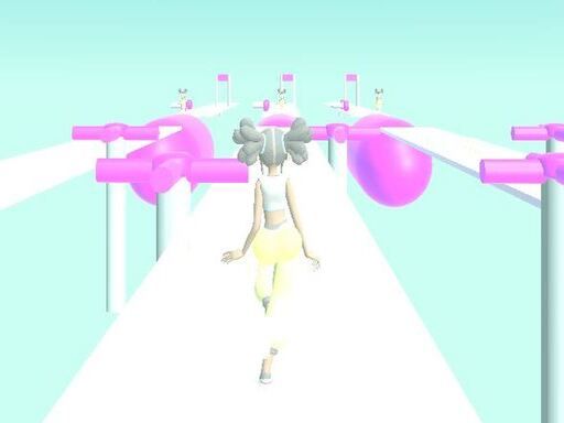 Girly Race Runner - browser game screenshot