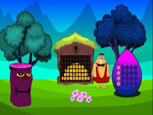 Caveman Treasure Escape - browser game screenshot