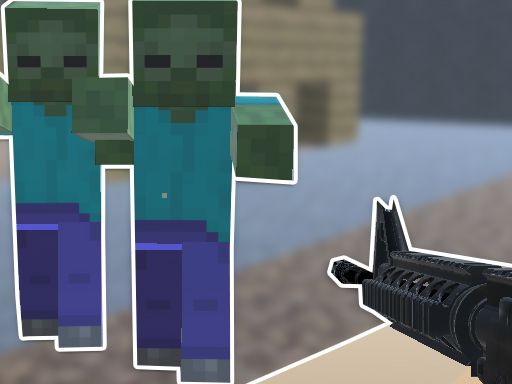 Steve Zombie Shooter - browser game screenshot