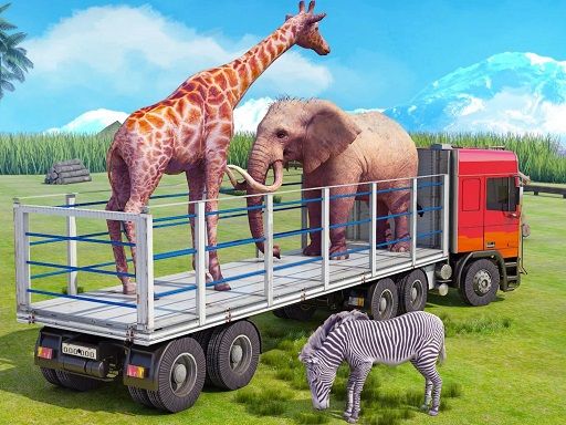 Truck Driving Animal Transport - browser game screenshot