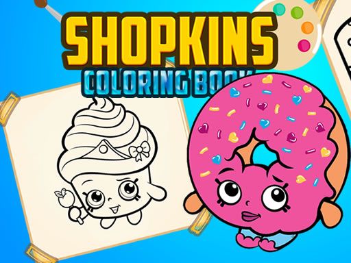 Shopkins Coloring Book - browser game screenshot