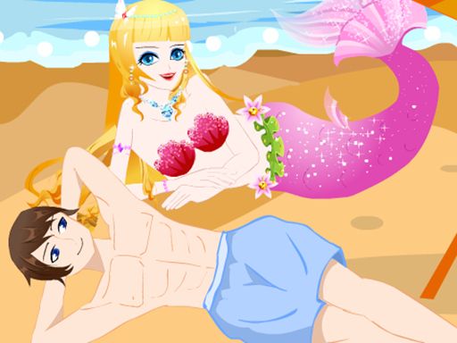 Mermaid Lover In Beach - browser game screenshot