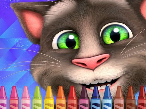 4GameGround - Talking Tom Coloring - browser game screenshot