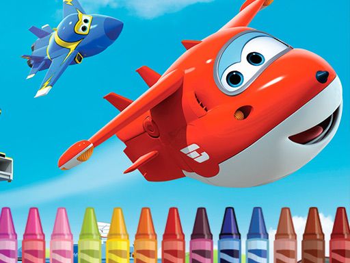 Superwings Coloring - browser game screenshot