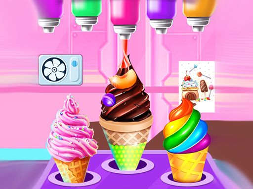 Yummy Waffle Ice Cream - browser game screenshot