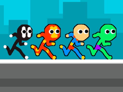 Stickhero Party 4 Player - browser game screenshot