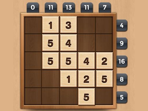 TENX - Wooden Number Puzzle Game - browser game screenshot