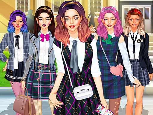 College Girls Team Makeover - girls - browser game screenshot