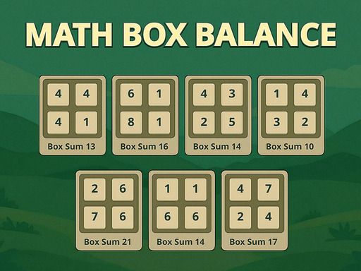 Math Box Balance Math Box Balance - browser game screenshot