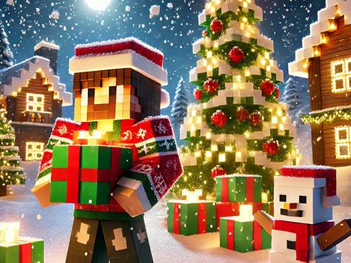 Minecraft Christmas Jigsaw: Festive Pixel Art Fun Minecraft Christmas Jigsaw: Festive Pixel Art Fun - browser game screenshot