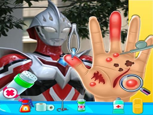 Ultraman Hand Doctor - Fun Games for Boys Online - browser game screenshot