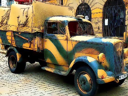 Army Trucks Jigsaw - browser game screenshot