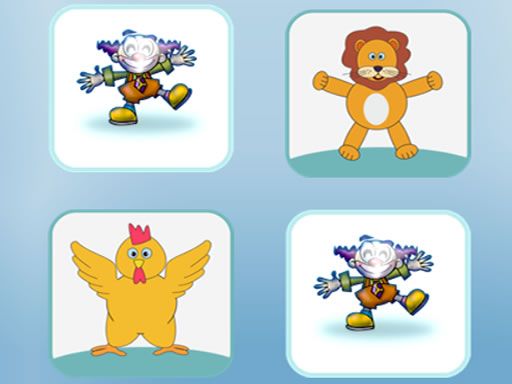 Happy Animals Memory Game - browser game screenshot