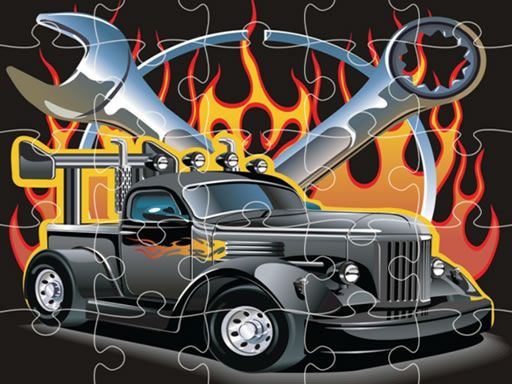 Hot Rod Jigsaw Hot Rod Jigsaw - browser game screenshot