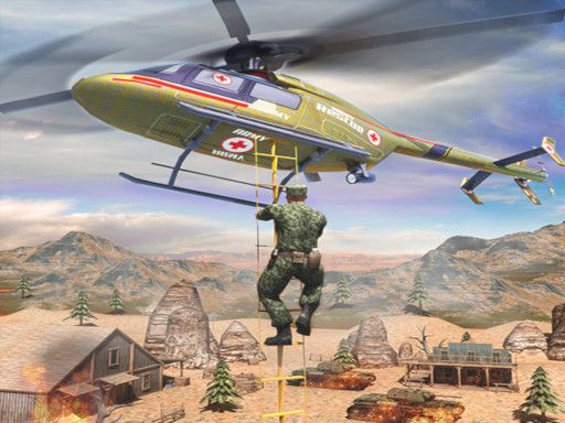 Save Me Helicopter - browser game screenshot