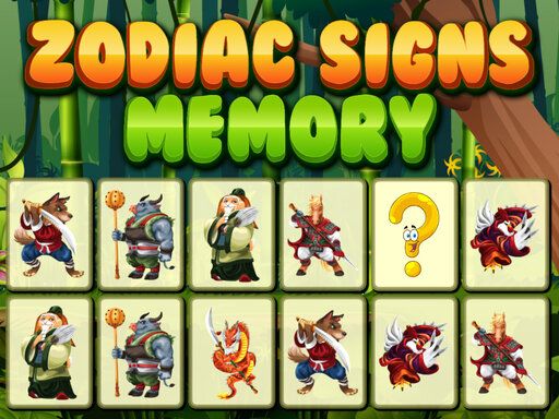 Zodiac Signs Memory - browser game screenshot
