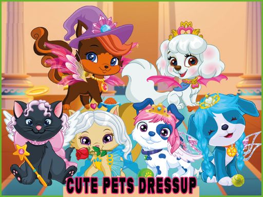 Cute Pets Summer Dress Up - browser game screenshot