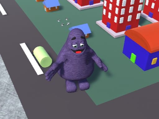 Grimace Shake City Chaos - browser game screenshot