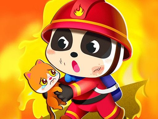 Little Panda Fireman - browser game screenshot