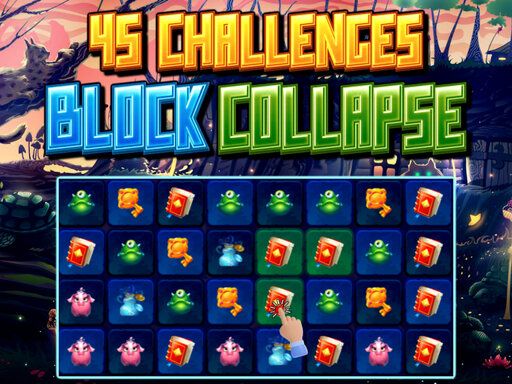 45 Challenges Block Collapse - browser game screenshot
