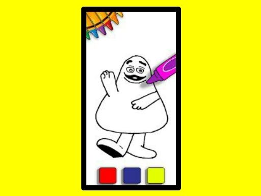 Grimace Coloring Book - browser game screenshot