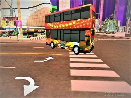 American Football Passenger Bus Game - browser game screenshot