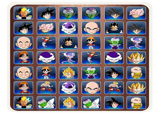 Find The Dragon Ball Z Face - browser game screenshot